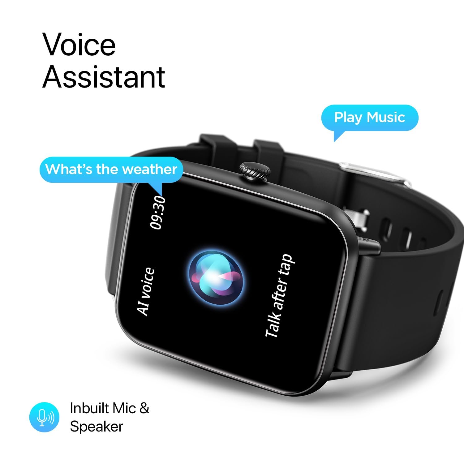 Fire-Boltt Ninja Call Pro Bluetooth Calling Smart Watch, 1.69″ HD Display,Dual Chip,AI Voice Assistant, 120+ Sports Modes, SpO2 & Heart Rate Monitor, Fitness Tracker Smartwatch for Men & Women - Black - Image 4