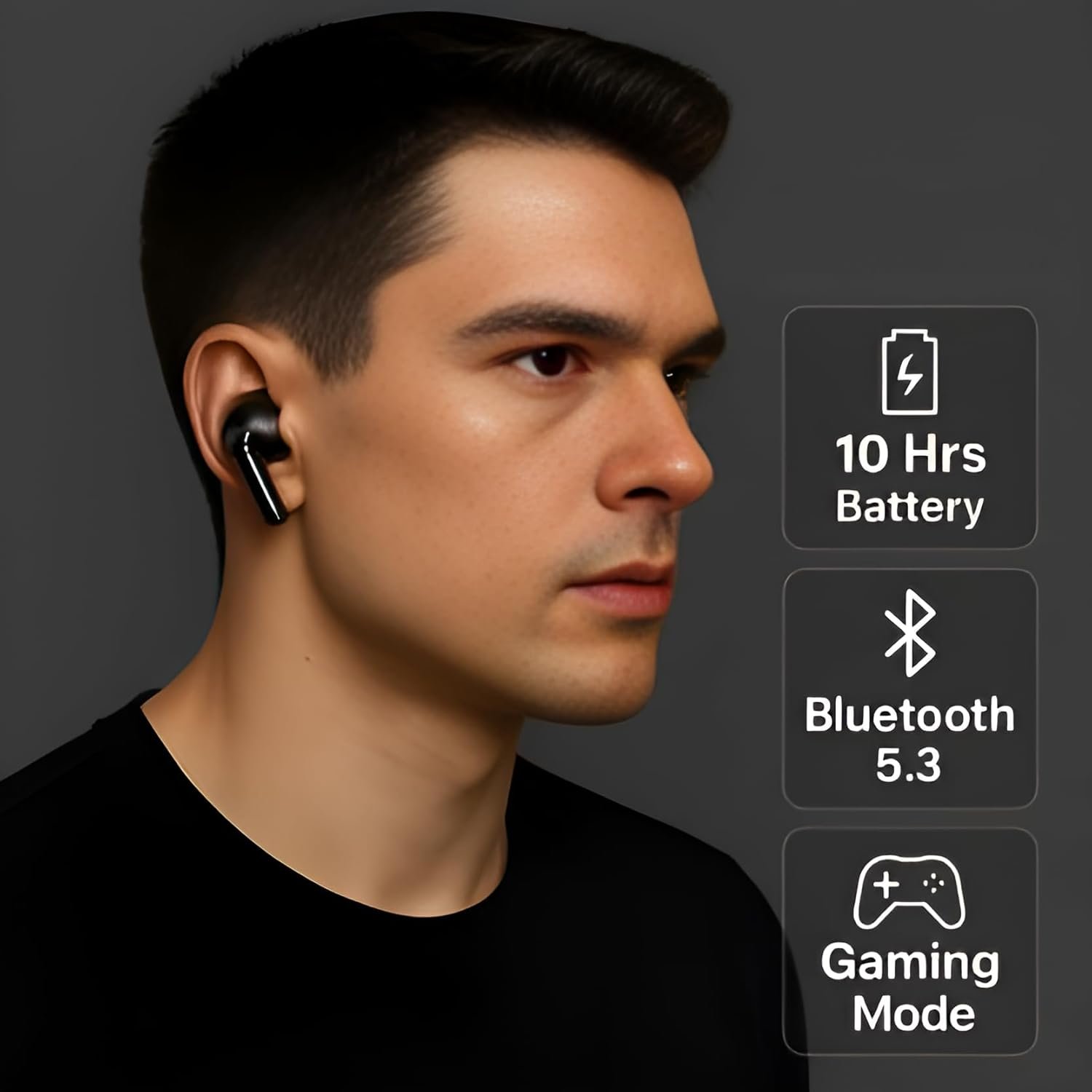 Bluetooth Ear Buds with Fast Pairing Portable Charging Case Noise Isolation Mic for Calling Music Gaming (Design 328) - Image 4