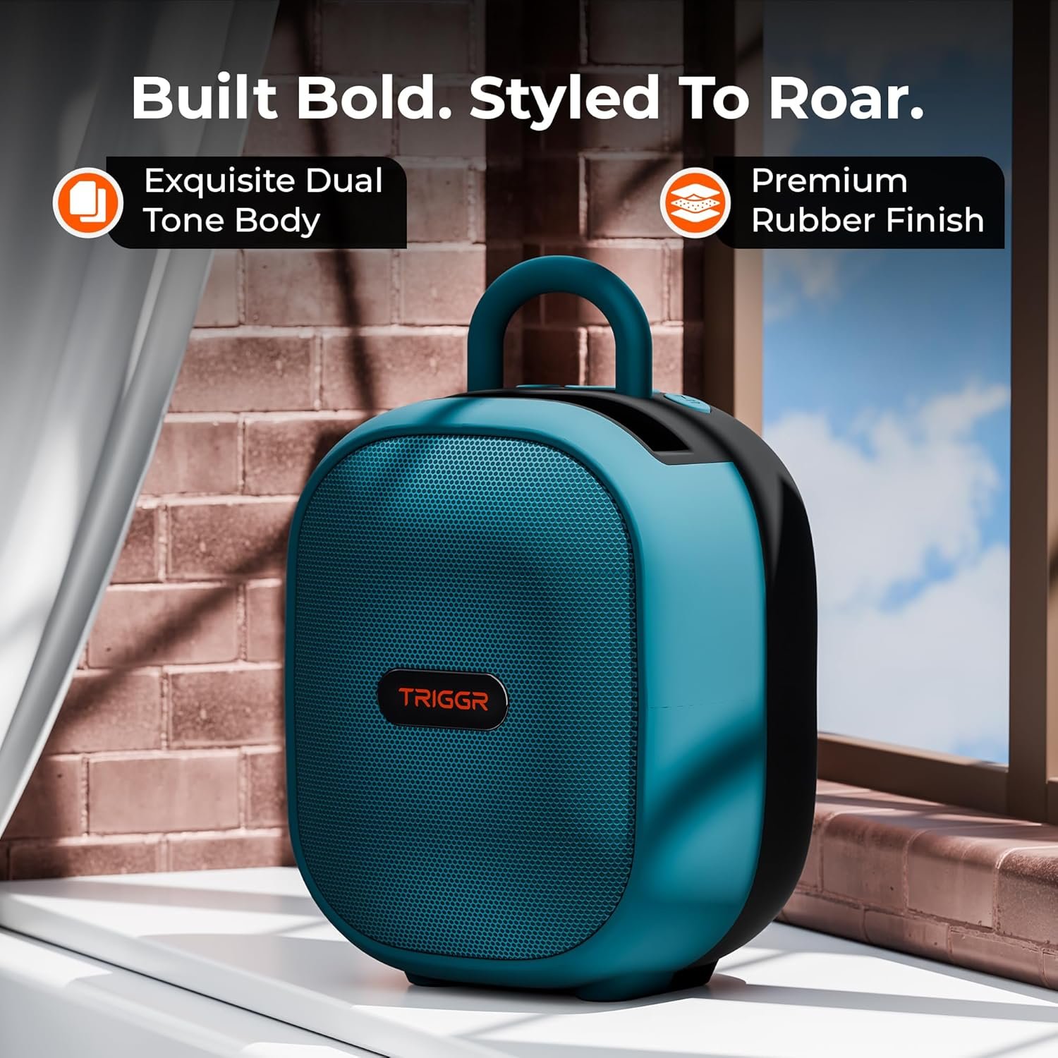 Roar 12 Portable Bluetooth Speaker, 12W Deep Bass, 8H Playtime, Type-C Fast Charging, BT v5.3, TWS Stereo Pairing, FM Radio, USB/SD Card, Handsfree with Built-in Mic (Onyx Blue) - Image 12