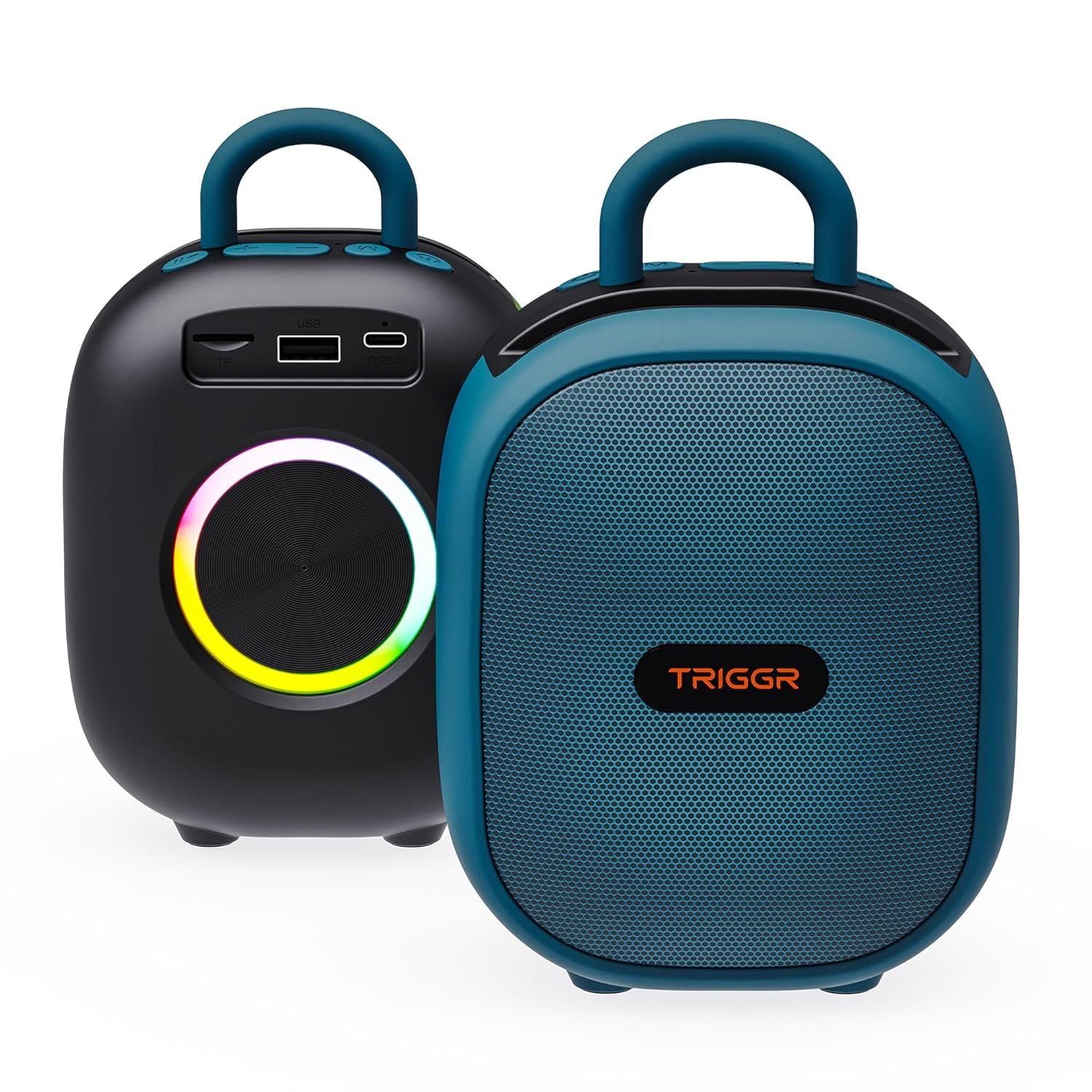 Roar 12 Portable Bluetooth Speaker, 12W Deep Bass, 8H Playtime, Type-C Fast Charging, BT v5.3, TWS Stereo Pairing, FM Radio, USB/SD Card, Handsfree with Built-in Mic (Onyx Blue)