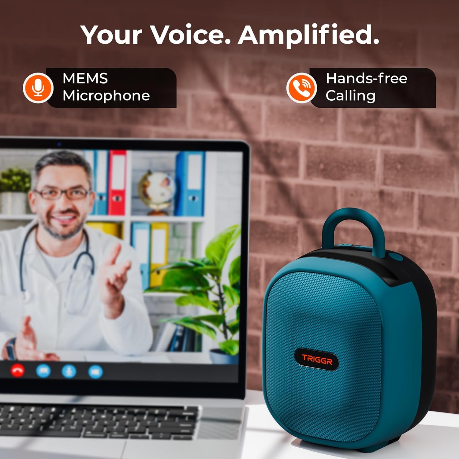 Roar 12 Portable Bluetooth Speaker, 12W Deep Bass, 8H Playtime, Type-C Fast Charging, BT v5.3, TWS Stereo Pairing, FM Radio, USB/SD Card, Handsfree with Built-in Mic (Onyx Blue) - Image 6